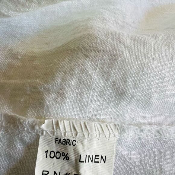 NWT Bellambia Dress Maxi Beach Coverups White 100% Linen Size S - Picture 4 of 4